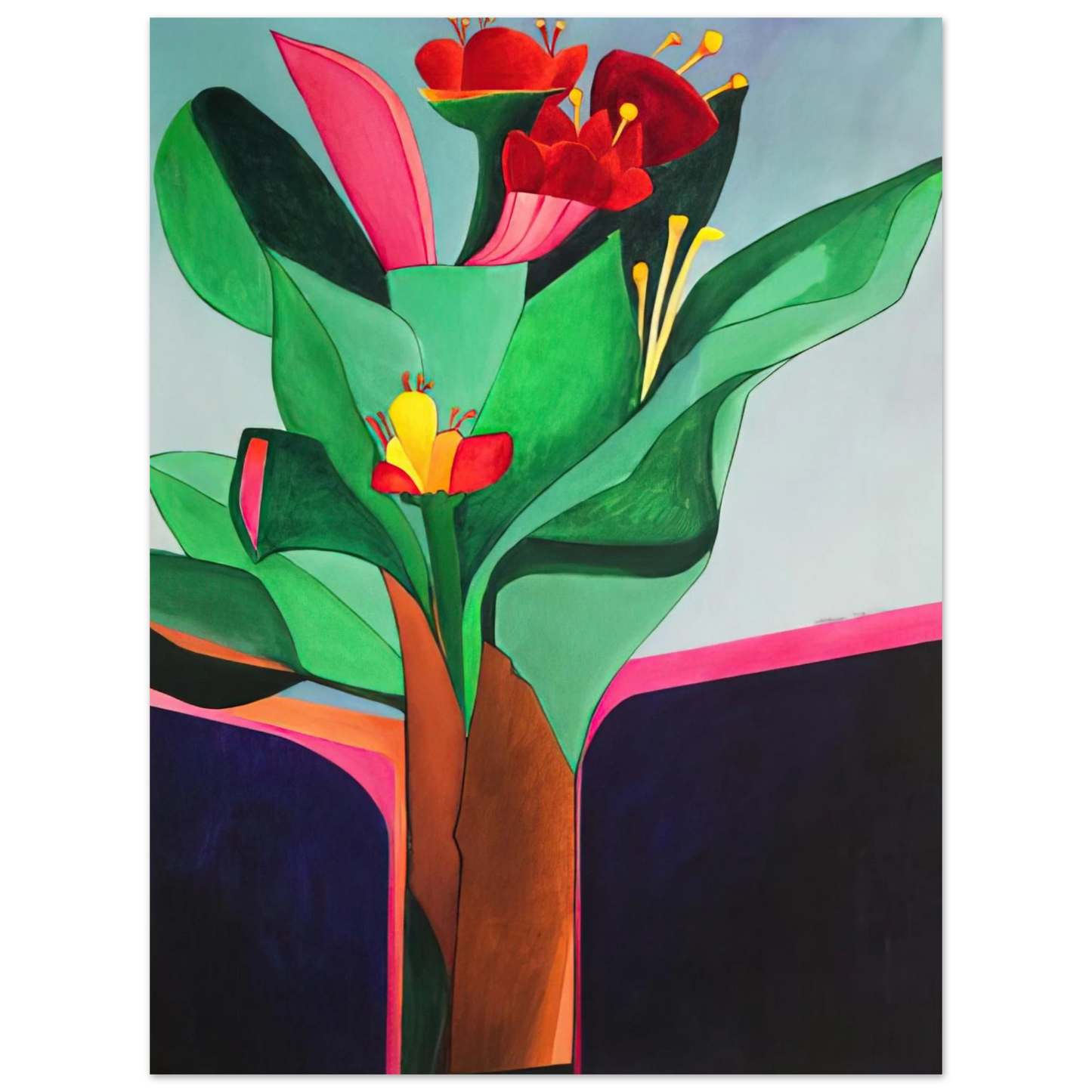 Aldemir Martins - Flores - 1971  75x100 cm / 30x40inches Fine Art Poster