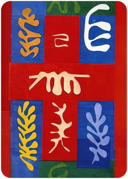 CUT OUTS 4 By Henri Matisse Pack of 10 Post Cards | Henri Matisse Post Cards | A6 (10.5 x 14.8 cm) - 4.1 x 5.8 inches
