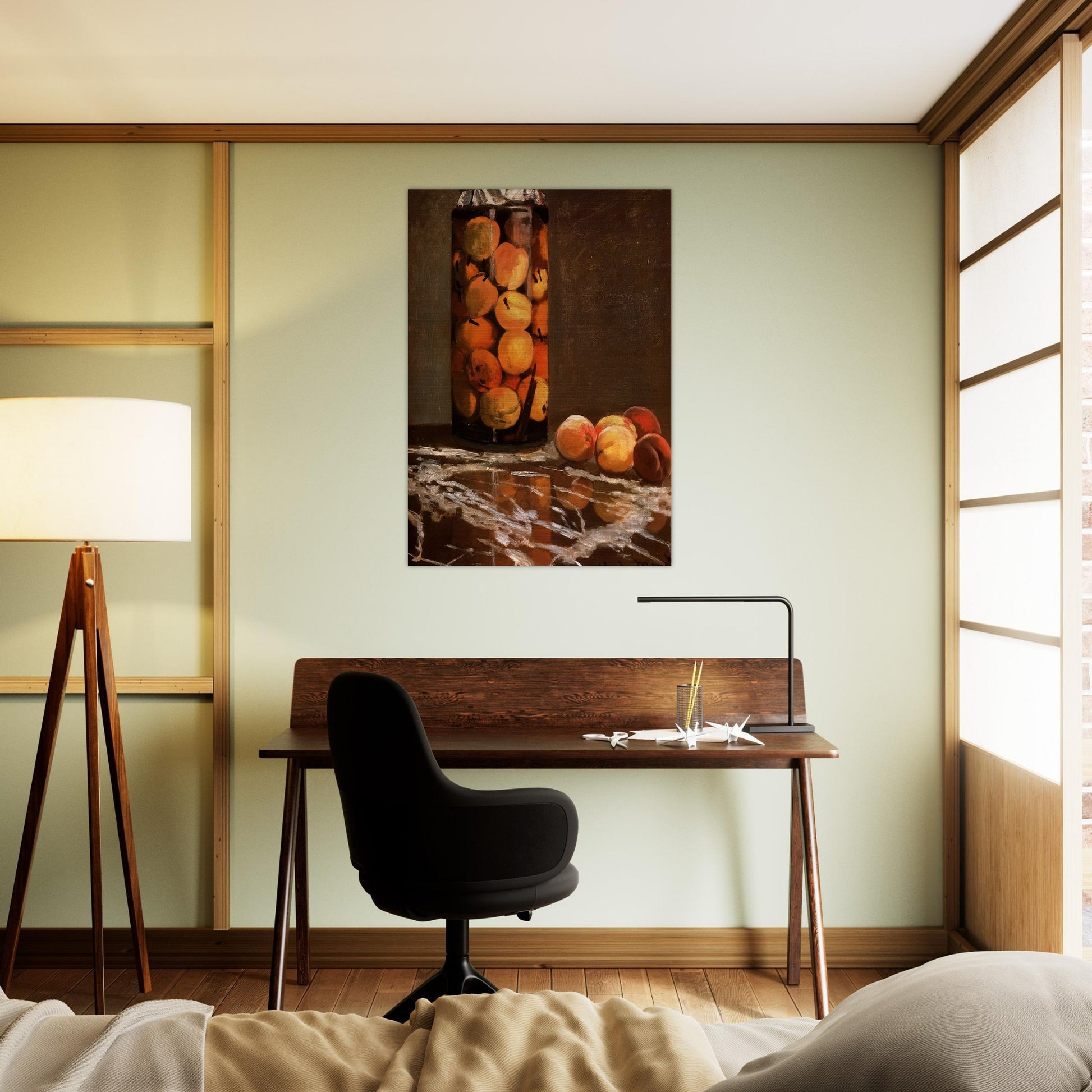 Jar Of Peaches - claude monet Brushed Aluminum Print - 70x100 cm / 28x40 inches | claude monet Aluminum Print | claude monet Prints