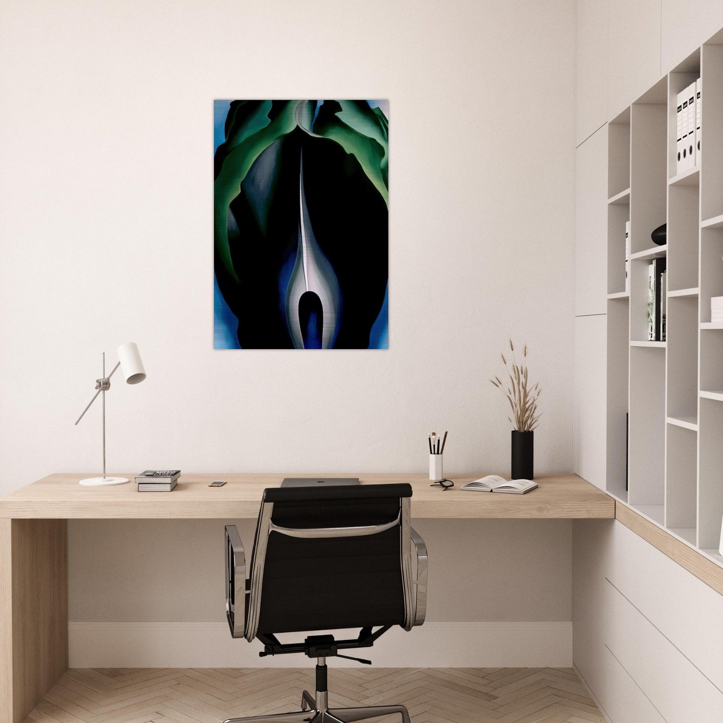 Jack-in-the-Pulpit No. IV - Georgia O'Keeffe Brushed Aluminum Print - 70x100 cm / 28x40 inches | Georgia O'Keeffe Aluminum Print | Georgia O'Keeffe Prints