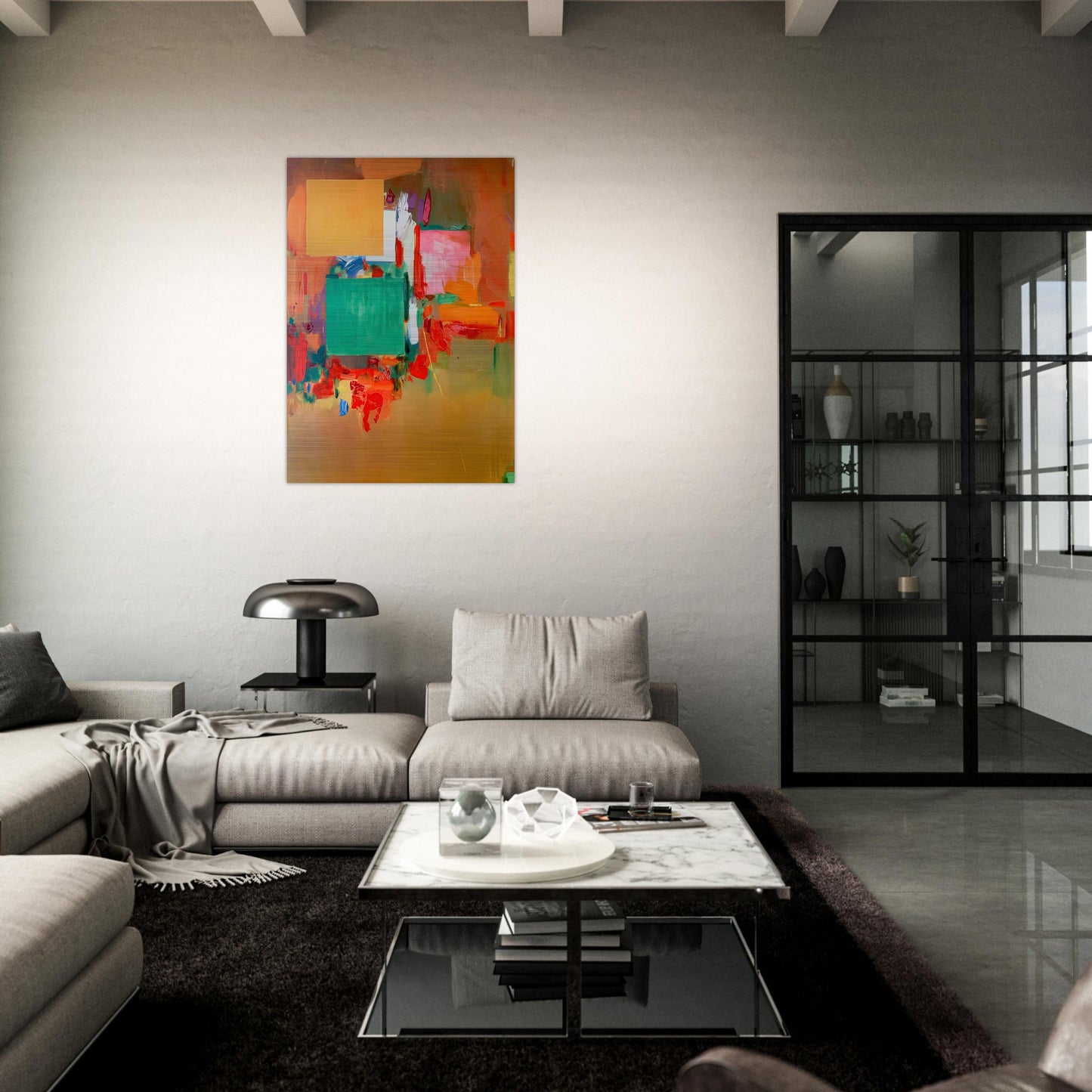Song of the Nightingale - Hans Hofmann Brushed Aluminum Print - 70x100 cm / 28x40 inches | Hans Hofmann Aluminum Print | Hans Hofmann Prints