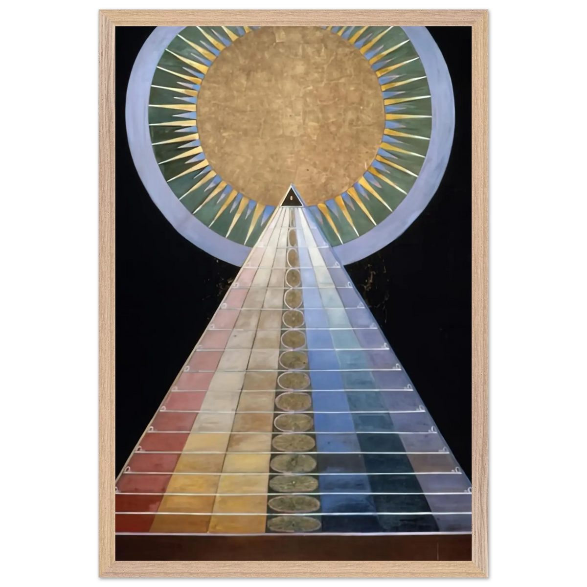 Hilma af Klint - ALTAR PAINTING 1915 Wall art - 40x50 cm / 16x20 Inches - Premium Wooden Framed Poster With Fine Art Paper - White frame