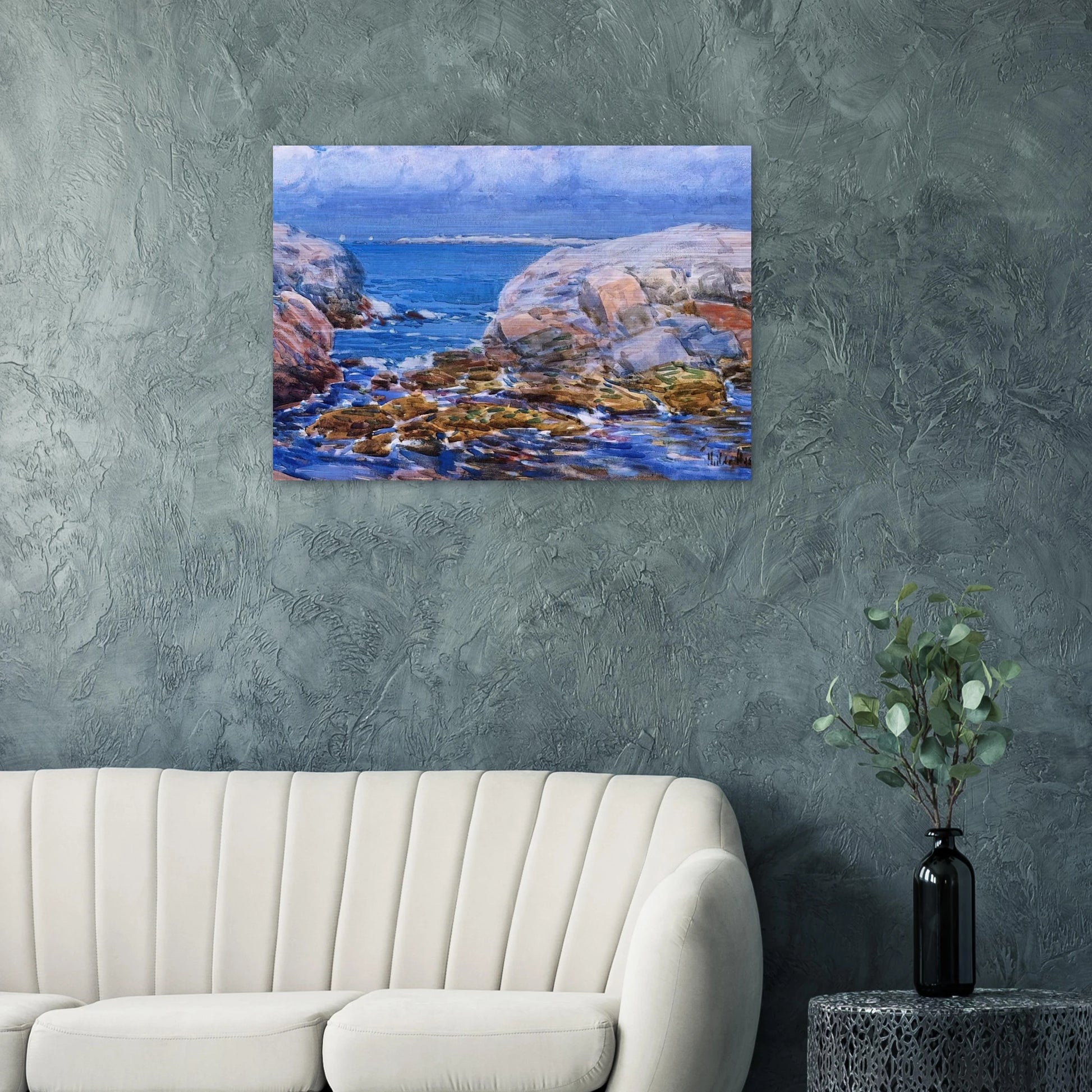 Duck Island, Isles of Shoals - Childe Hassam Brushed Aluminum Print - 70x100 cm / 28x40 inches | Childe Hassam Aluminum Print | Childe Hassam Prints