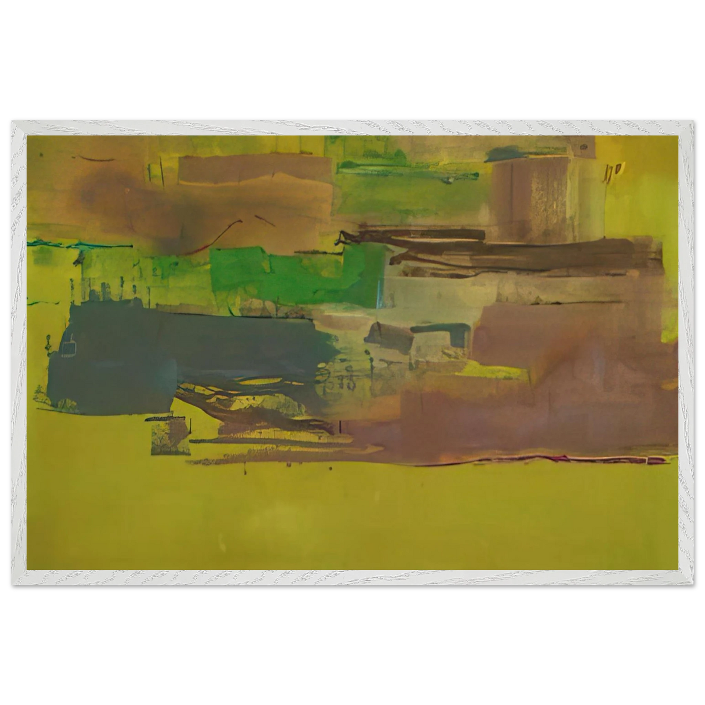 Helen Frankenthaler - August Deep - 1978 Wall art - 40x50 cm / 16x20 inches - Premium Wooden Framed Poster With Fine Art Paper-canvas - Black frame
