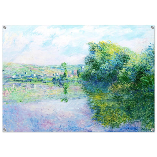 The Siene at Vetheuil - claude monet Acrylic Print - 70x100 cm / 28x40″ inches