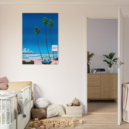 Light Mellow Sealine - Hiroshi Nagai Brushed Aluminum Print - 70x100 cm / 28x40 inches | Hiroshi Nagai Aluminum Print | Hiroshi Nagai Prints