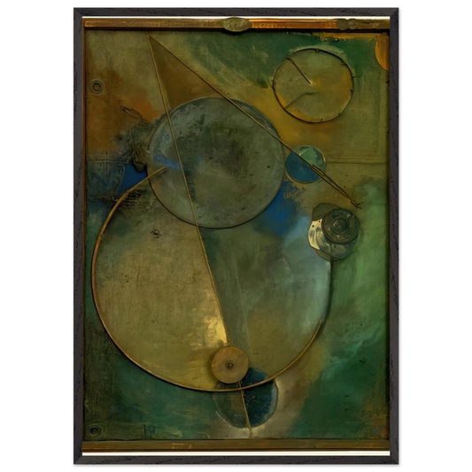 REVOLVING 1919 - Kurt Schwitters 70x100 cm / 28x40 inches Framed Art Print – Black Wooden Frame