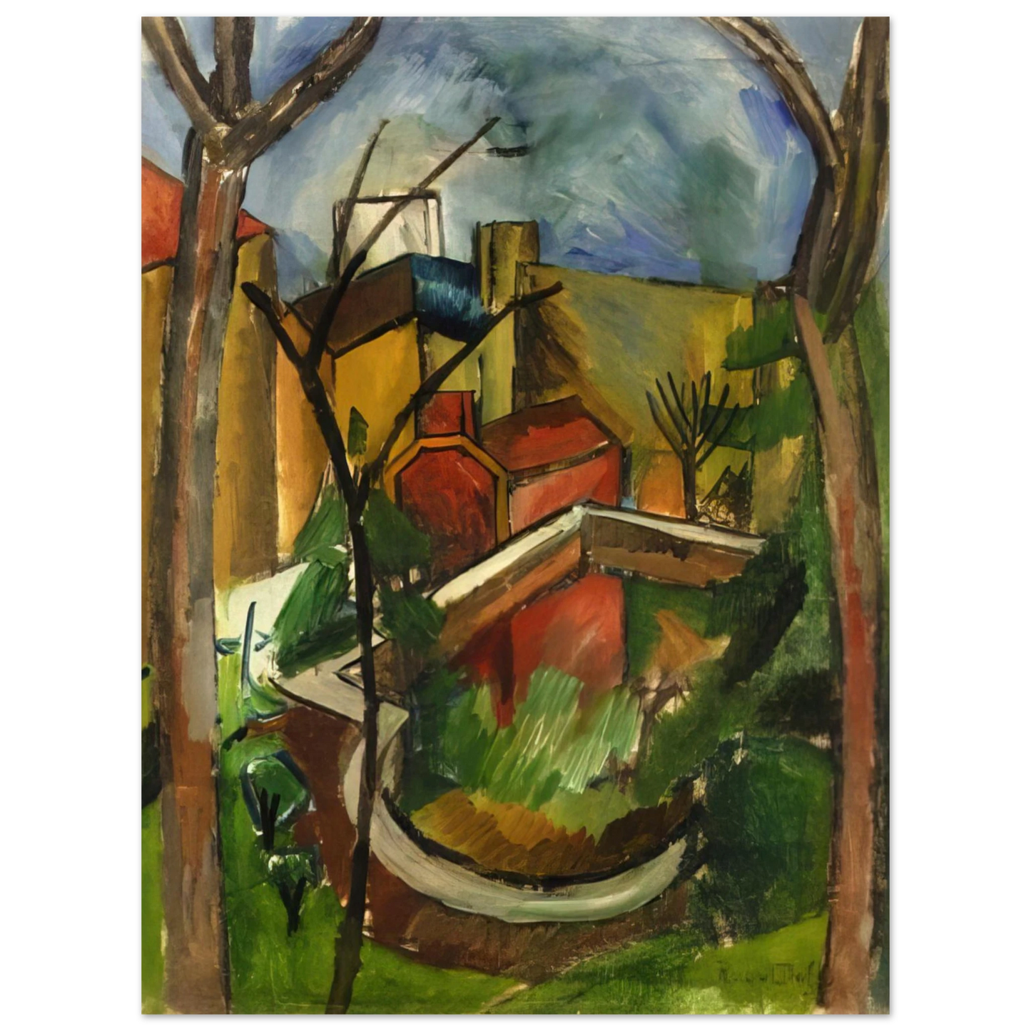 Raoul Dufy - LANDSCAPE OF FALAISE 1910  75x100 cm / 30x40inches Fine Art Poster