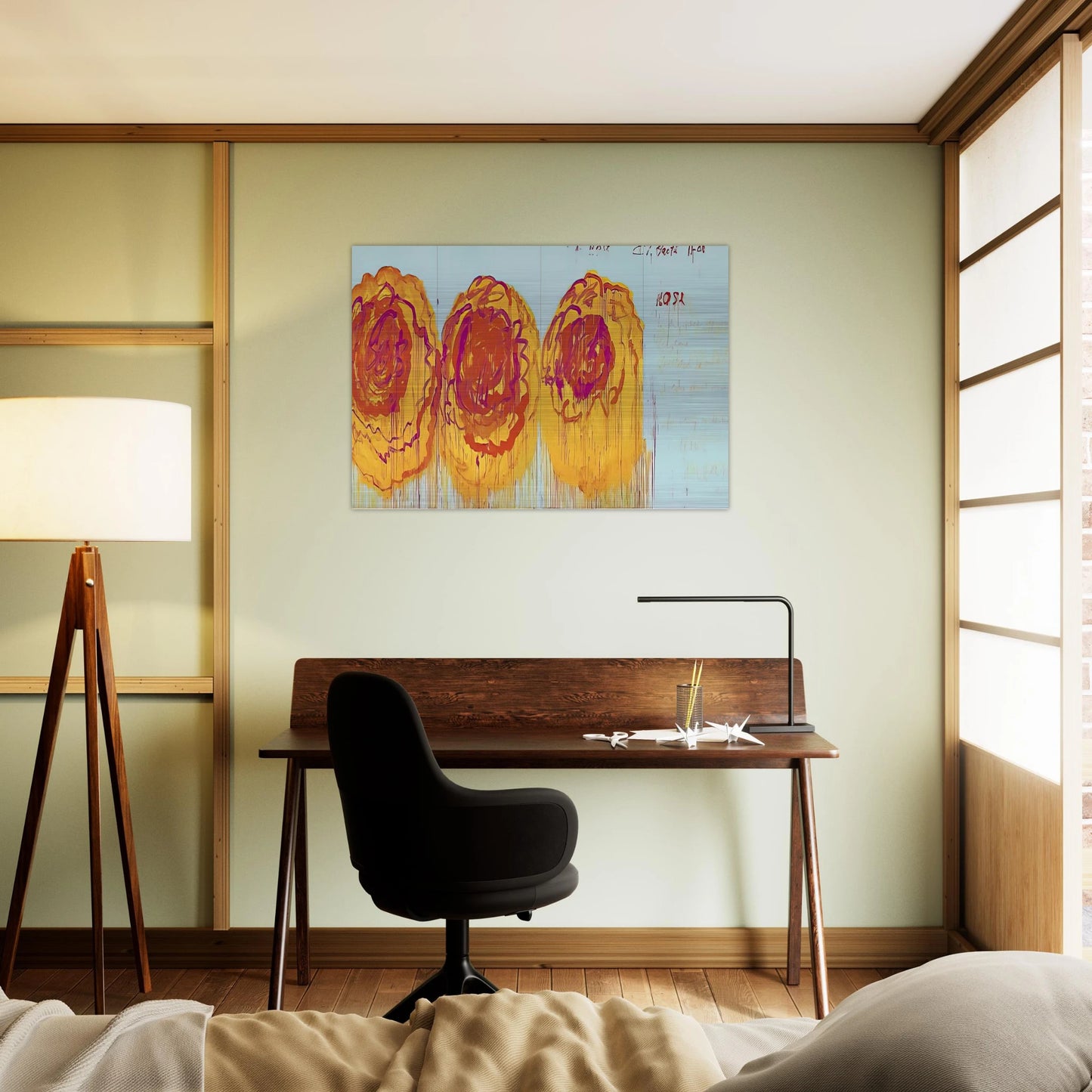 The Rose  I  - Cy Twombly Brushed Aluminum Print - 70x100 cm / 28x40 inches | Cy Twombly Aluminum Print | Cy Twombly Prints