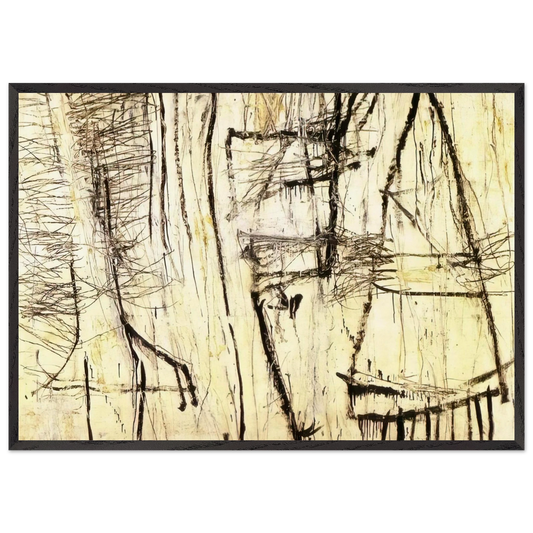Tiznit - Cy Twombly 70x100 cm / 28x40 inches Framed Art Print – Black Wooden Frame