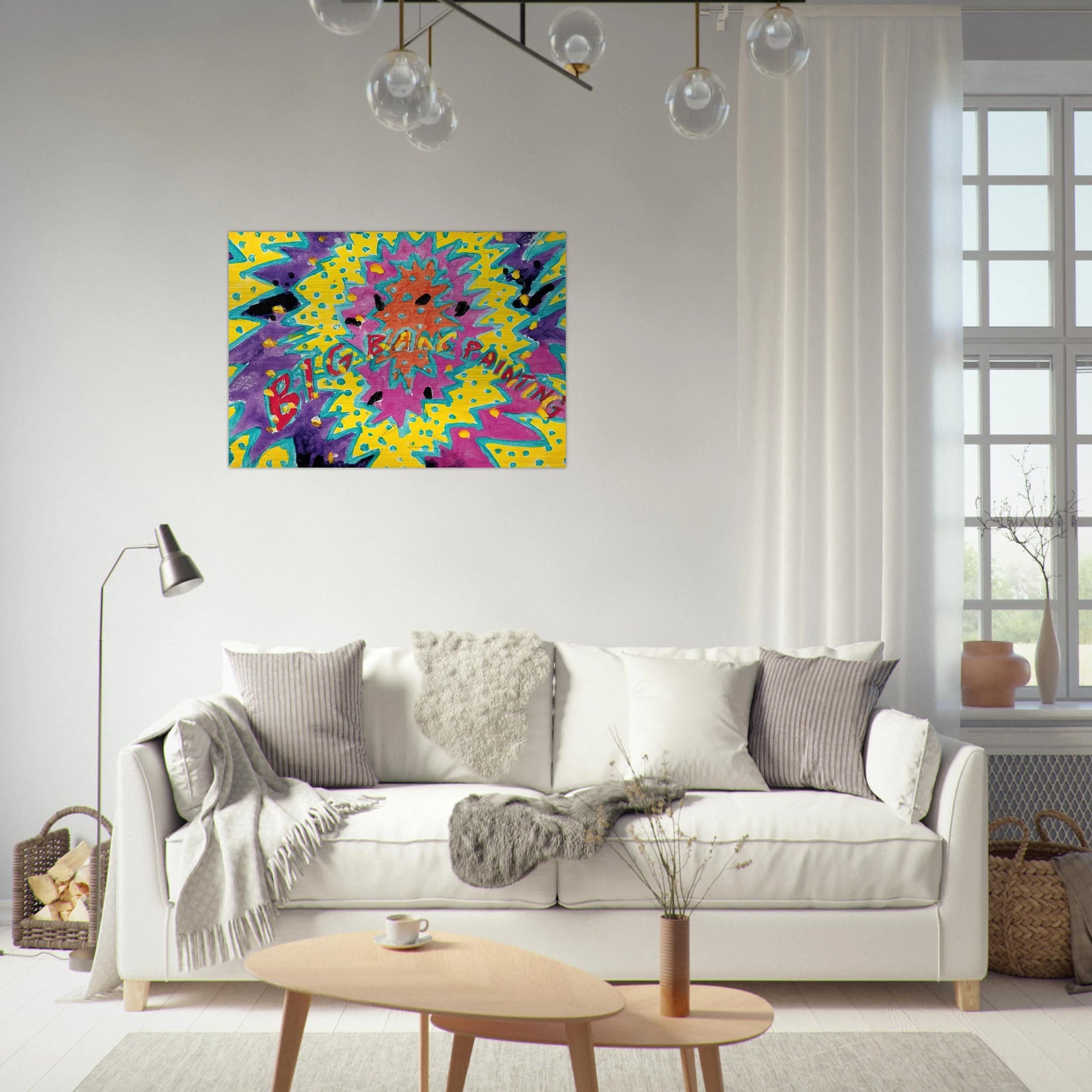 Big Bang Painting - 1988 - Paul Thek Brushed Aluminum Print - 70x100 cm / 28x40 inches | Paul Thek Aluminum Print | Paul Thek Prints