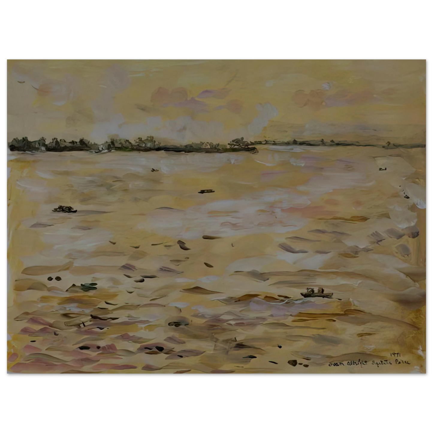 Ivan Albright - THE AMAZON RIVER IQUITOS PERU 1971  75x100 cm / 30x40inches Fine Art Poster