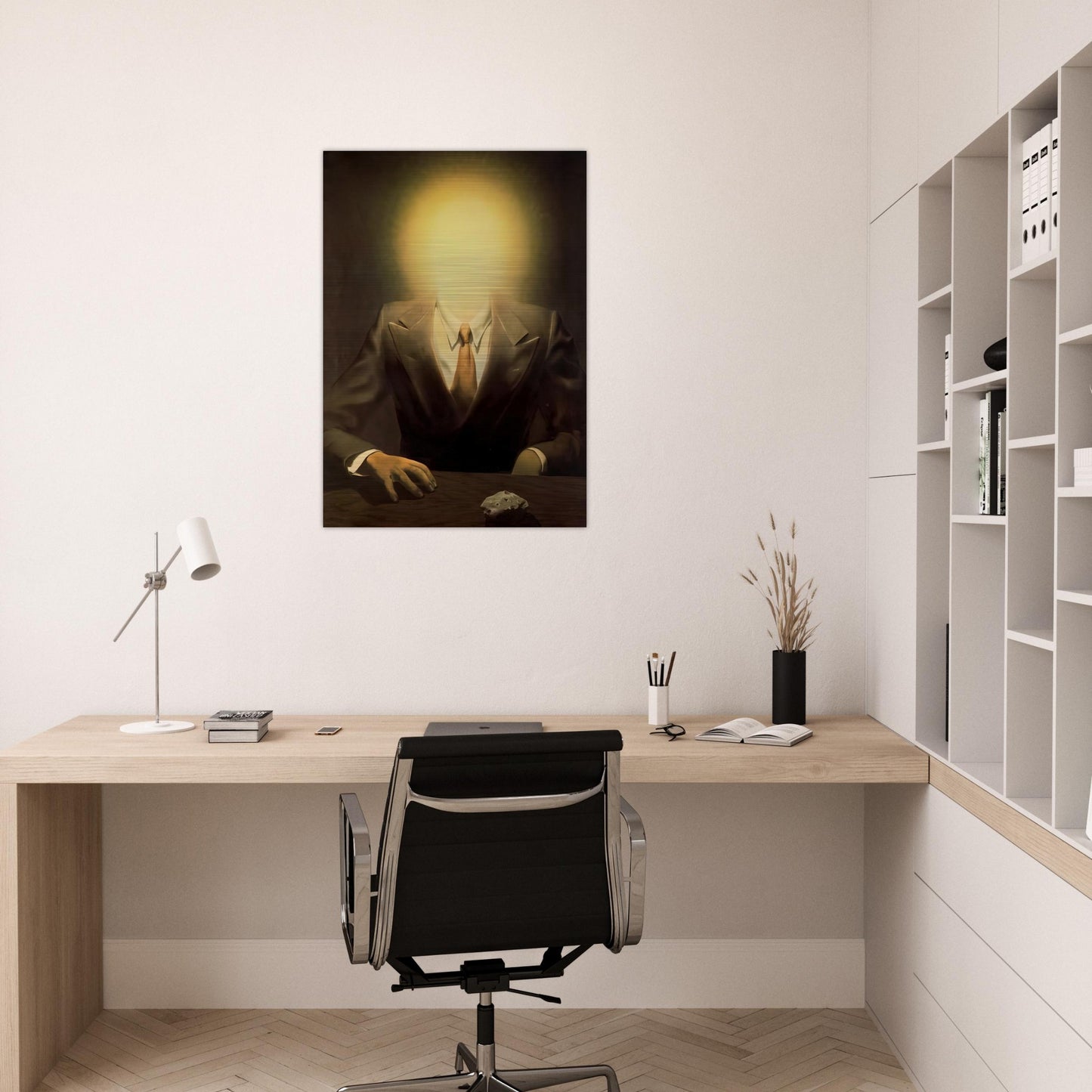 THE PLEASURE PRINCIPLE PORTRAIT OF EDWARD JAMES 1937 - Rene Magritte Brushed Aluminum Print - 70x100 cm / 28x40 inches | Rene Magritte Aluminum Print | Rene Magritte Prints