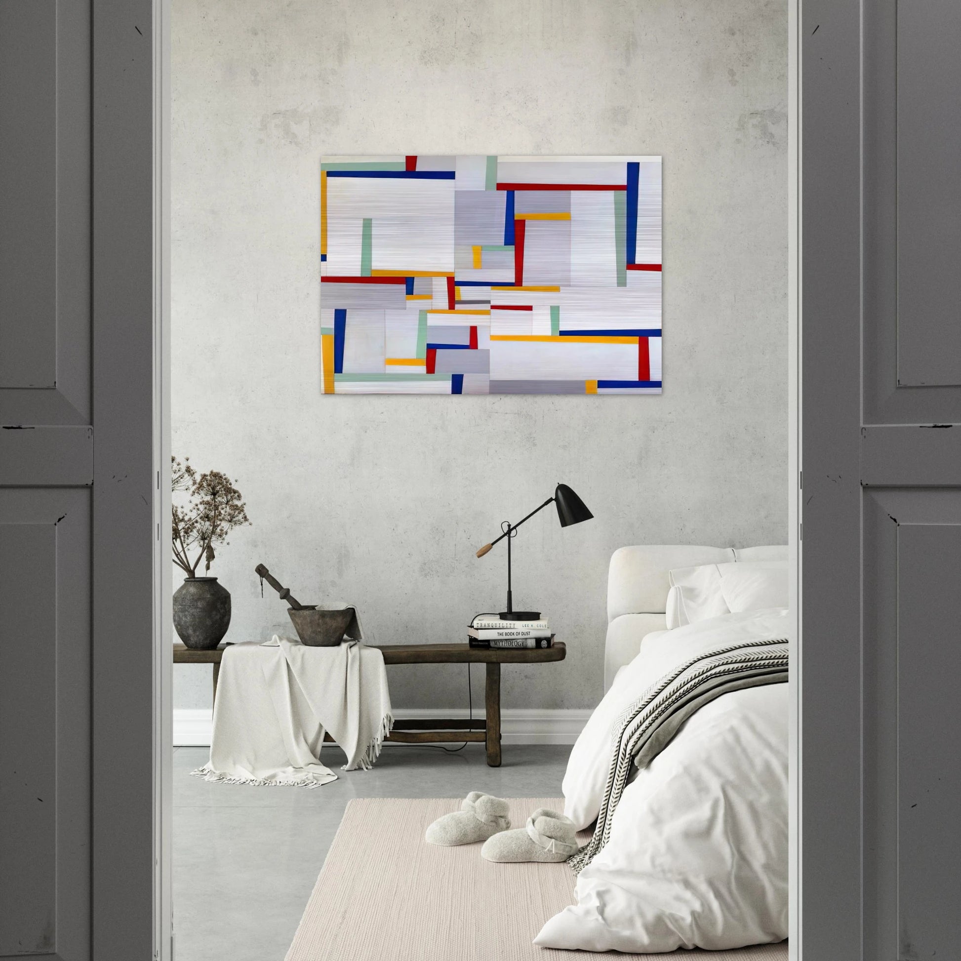 Relational Painting #9 - 1946 - Fritz Glarner Brushed Aluminum Print - 70x100 cm / 28x40 inches | Fritz Glarner Aluminum Print | Fritz Glarner Prints