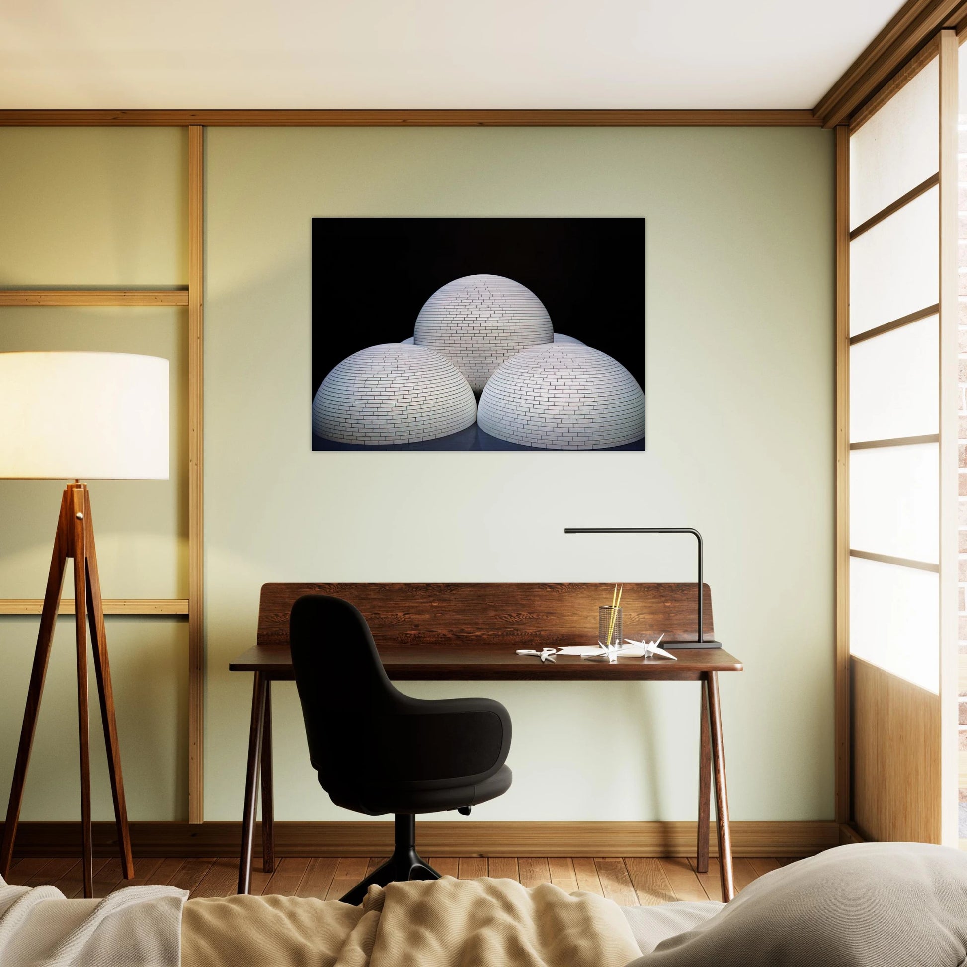 Model for Brick Structure four domes and a sphere - Sol LeWitt Brushed Aluminum Print - 70x100 cm / 28x40 inches | Sol LeWitt Aluminum Print | Sol LeWitt Prints