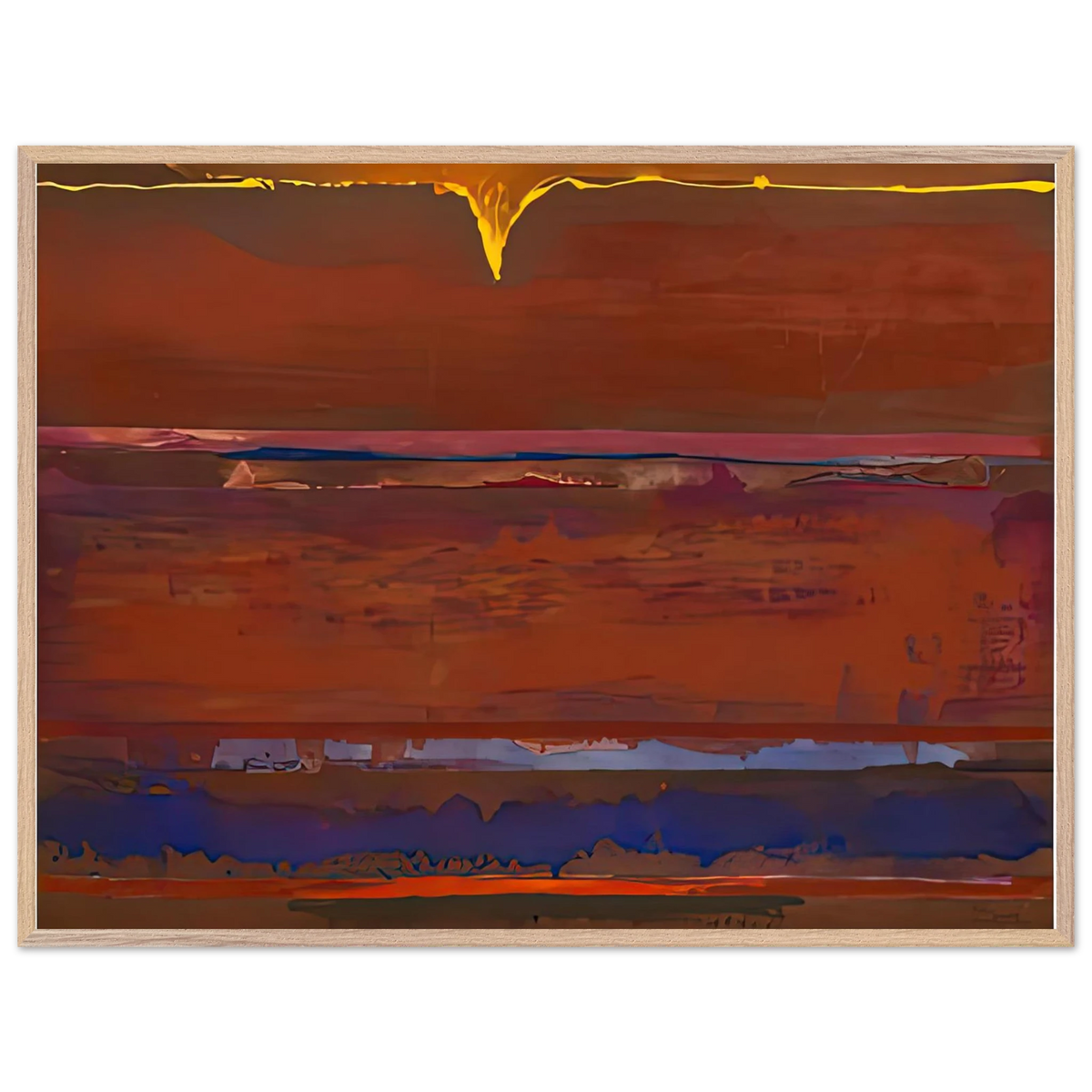 Helen Frankenthaler - Desert Pulse, 1991- Wall Art - 60x80 cm / 24x32 inches - Fine Art Poster-canvas - -
