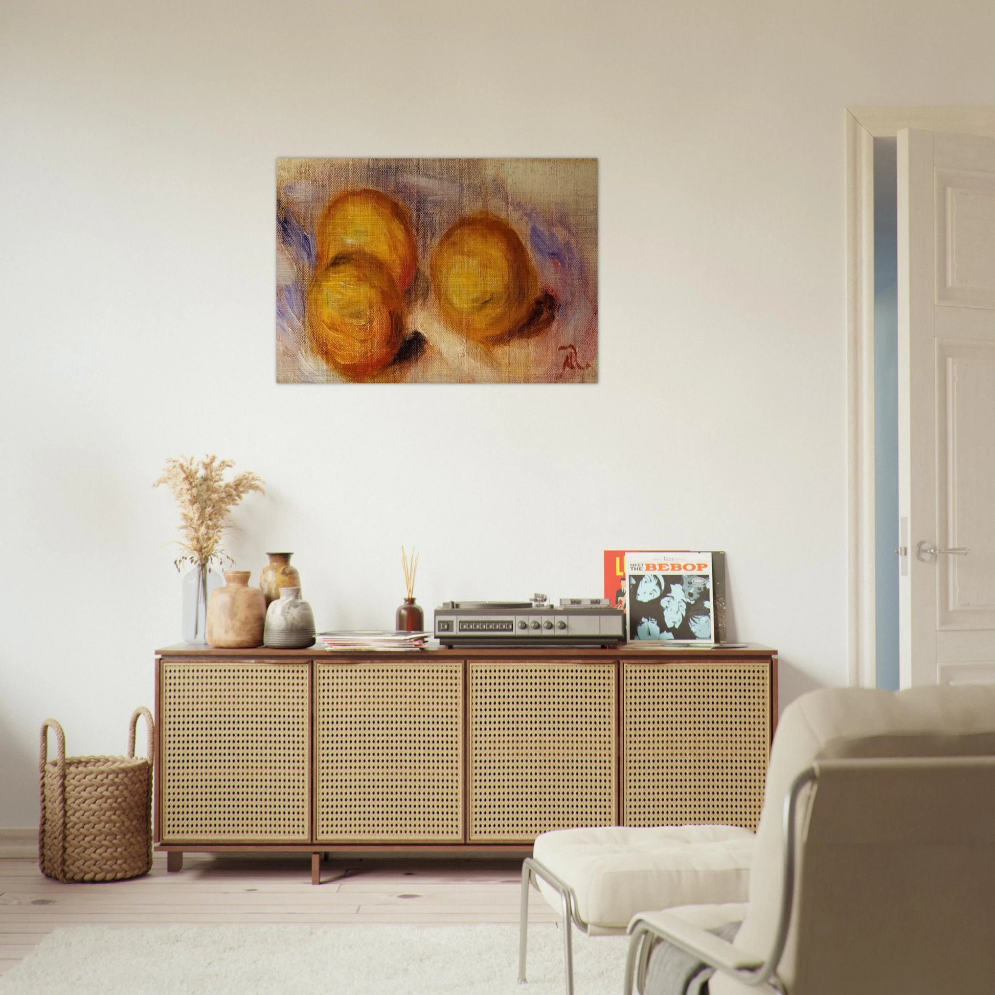 Three Lemons - Pierre-Auguste Renoir Brushed Aluminum Print - 70x100 cm / 28x40 inches | Pierre-Auguste Renoir Aluminum Print | Pierre-Auguste Renoir Prints