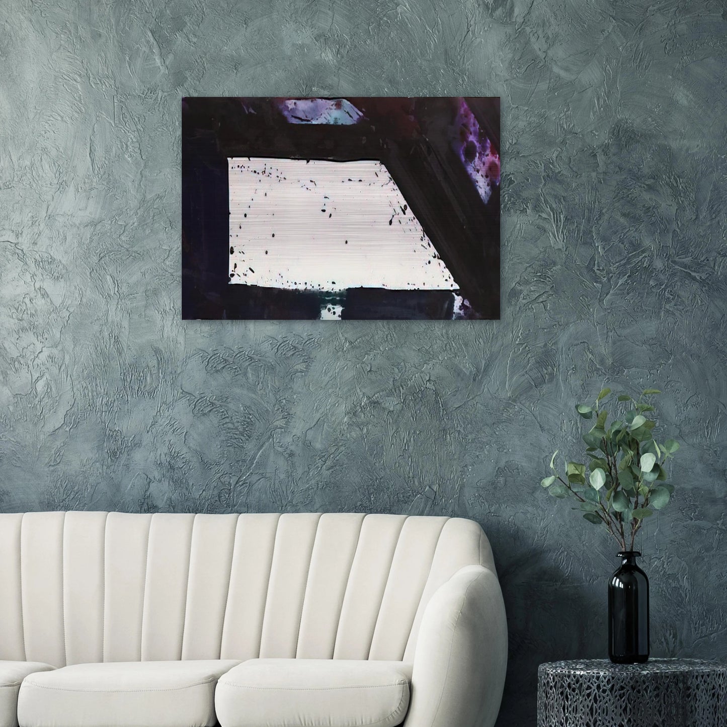 Untitled  Purple Edge  - Sam Francis Brushed Aluminum Print - 70x100 cm / 28x40 inches | Sam Francis Aluminum Print | Sam Francis Prints