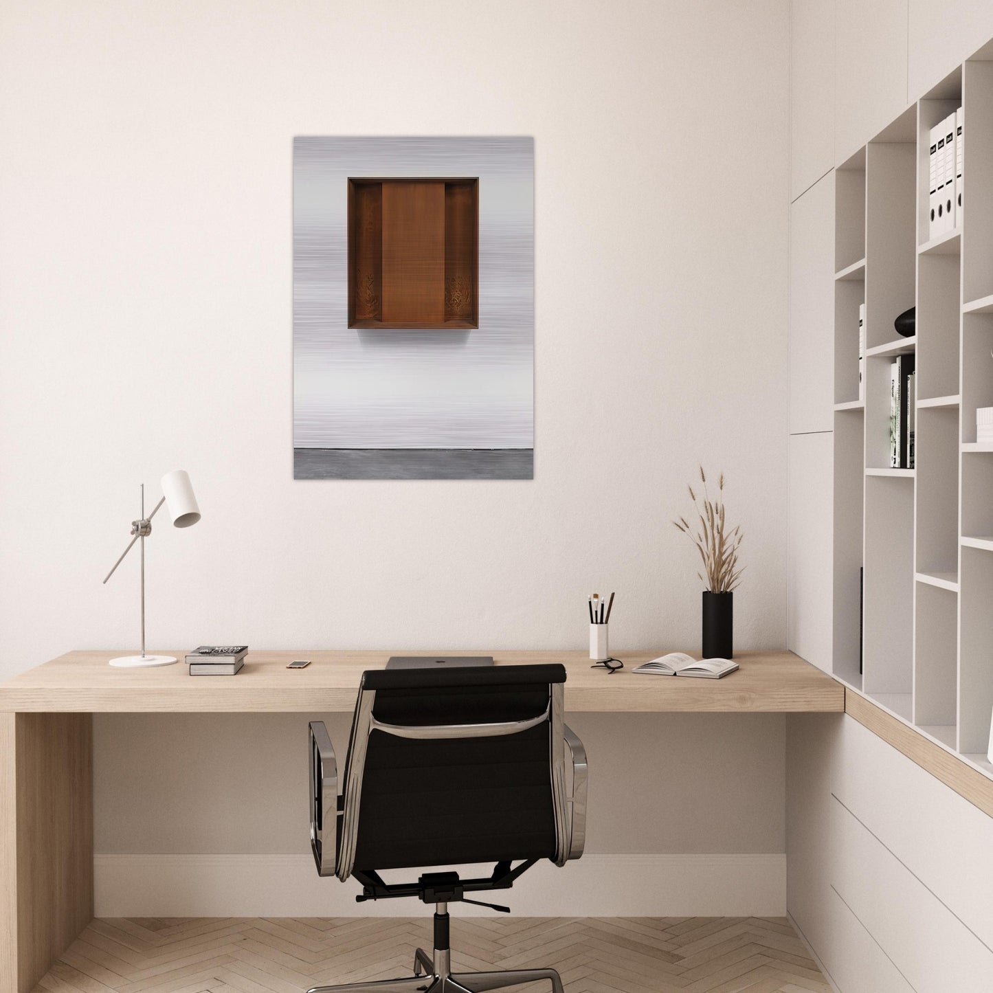 Untitled JUDDO0510 - 1989 - Donald Judd Brushed Aluminum Print - 70x100 cm / 28x40 inches | Donald Judd Aluminum Print | Donald Judd Prints