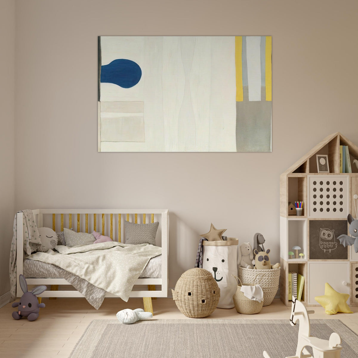 Blue Form on White - 1964 - William Scott Art Prints - 100x150 cm / 40x60″ inches | William Scott Poster | William Scott Prints