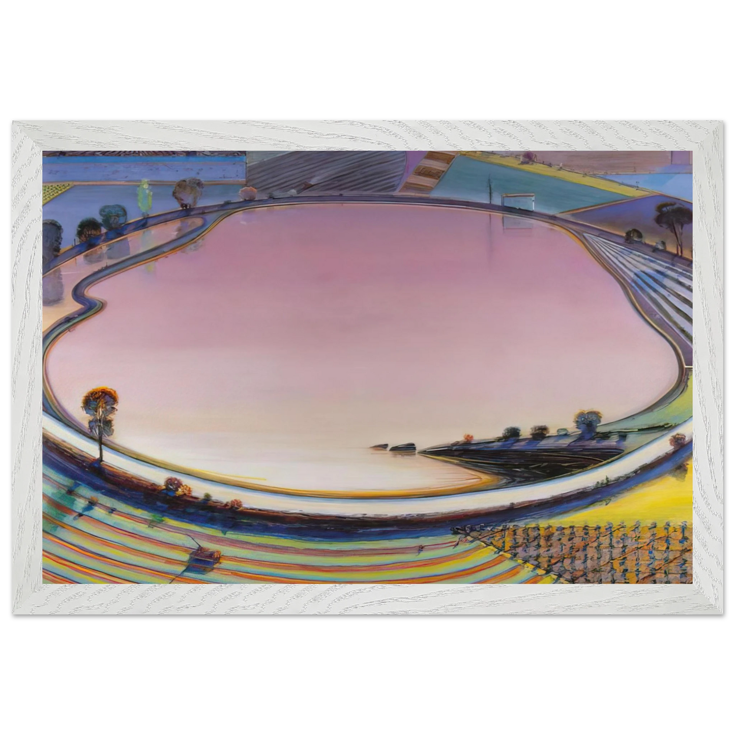 Wayne Thiebaud - Reservoir - 1999 Wall Art - 30x40 cm / 12x16 inches - Fine Art Poster-canvas - -