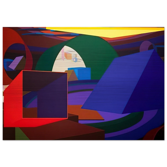 Orion II - Al Held Brushed Aluminum Print - 70x100 cm / 28x40 inches | Al Held Aluminum Print | Al Held Prints