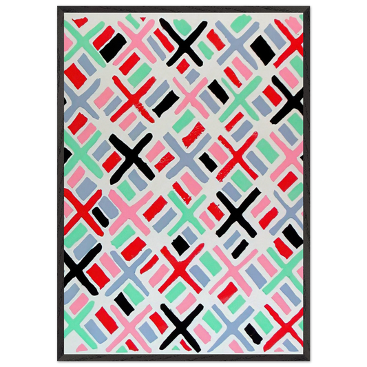 COMPOSITION 34 - Sonia Delaunay 70x100 cm / 28x40 inches Framed Art Print – Black Wooden Frame