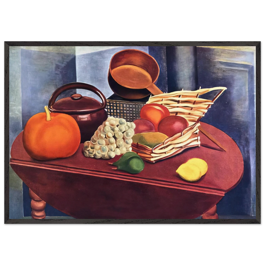 STILL LIFE N6 - Moise Kisling 70x100 cm / 28x40 inches Framed Art Print – Black Wooden Frame