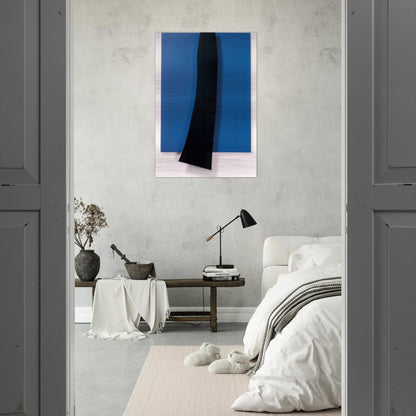 Black over Blue - Ellsworth Kelly Brushed Aluminum Print - 70x100 cm / 28x40 inches | Ellsworth Kelly Aluminum Print | Ellsworth Kelly Prints