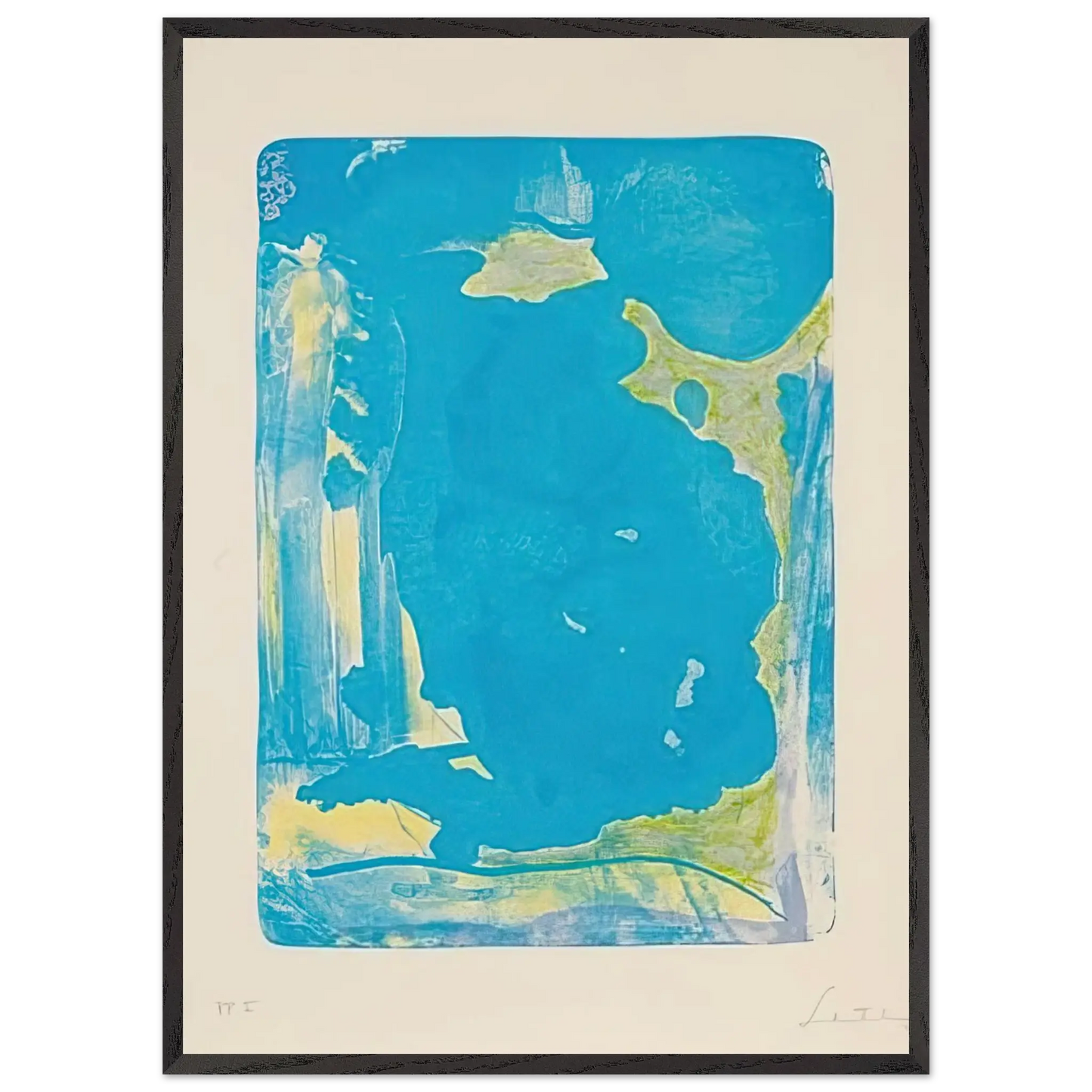 Helen Frankenthaler - Reflections IV - 1995 Wall art - 40x50 cm / 16x20 Inches - Fine Art Poster - -
