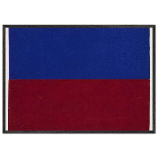 Blue and Red N1 - Ellsworth Kelly 70x100 cm / 28x40 inches Framed Art Print – Black Wooden Frame