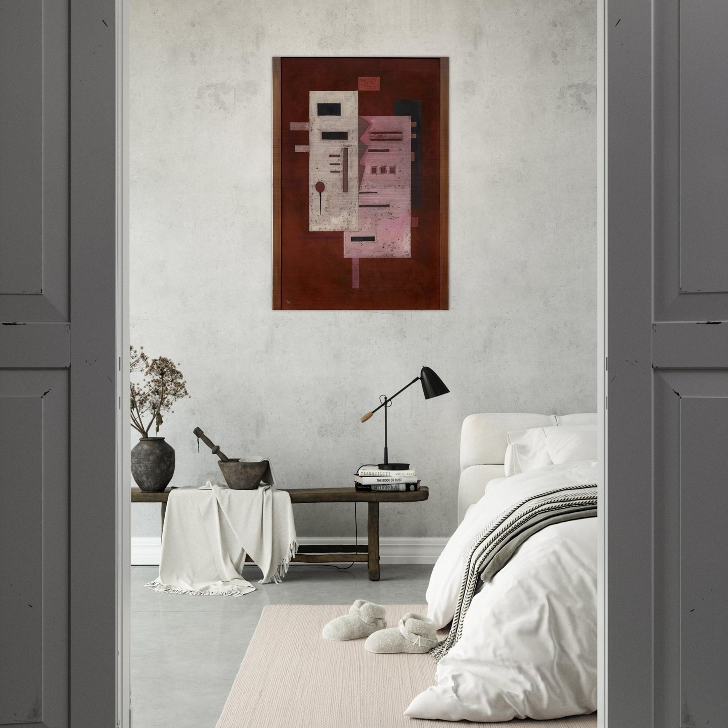 SOFT ROUGHNESS 1933 - Wassily Kandinsky Brushed Aluminum Print - 70x100 cm / 28x40 inches | Wassily Kandinsky Aluminum Print | Wassily Kandinsky Prints