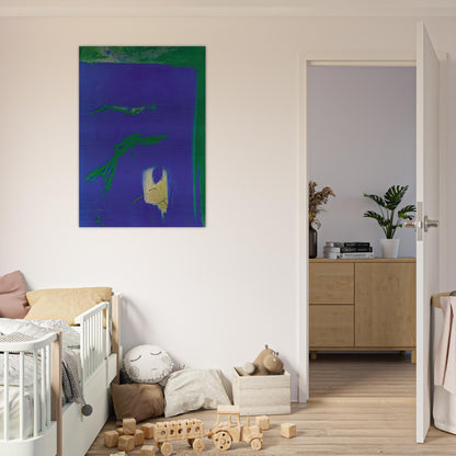 AZUL 1994 - Esteban Vicente Brushed Aluminum Print - 70x100 cm / 28x40 inches | Esteban Vicente Aluminum Print | Esteban Vicente Prints
