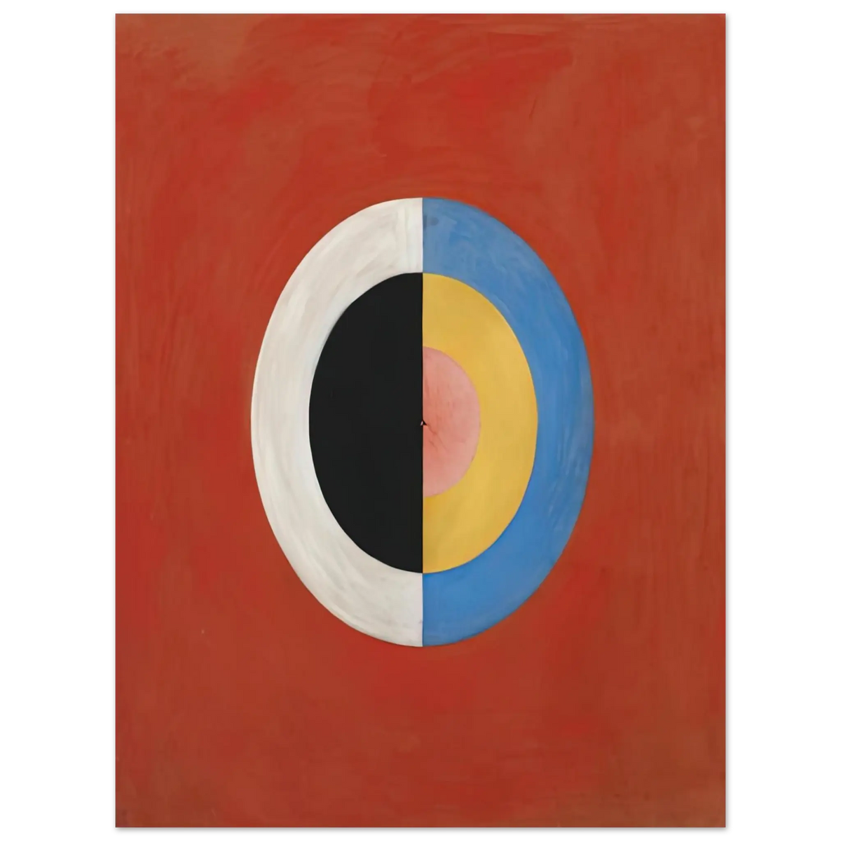 Hilma af Klint - THE SWAN NO 17 1915 0 Wall art - 21x29.7 cm / 8x12" - Premium Wooden Framed Poster With Fine Art Paper - Wood frame