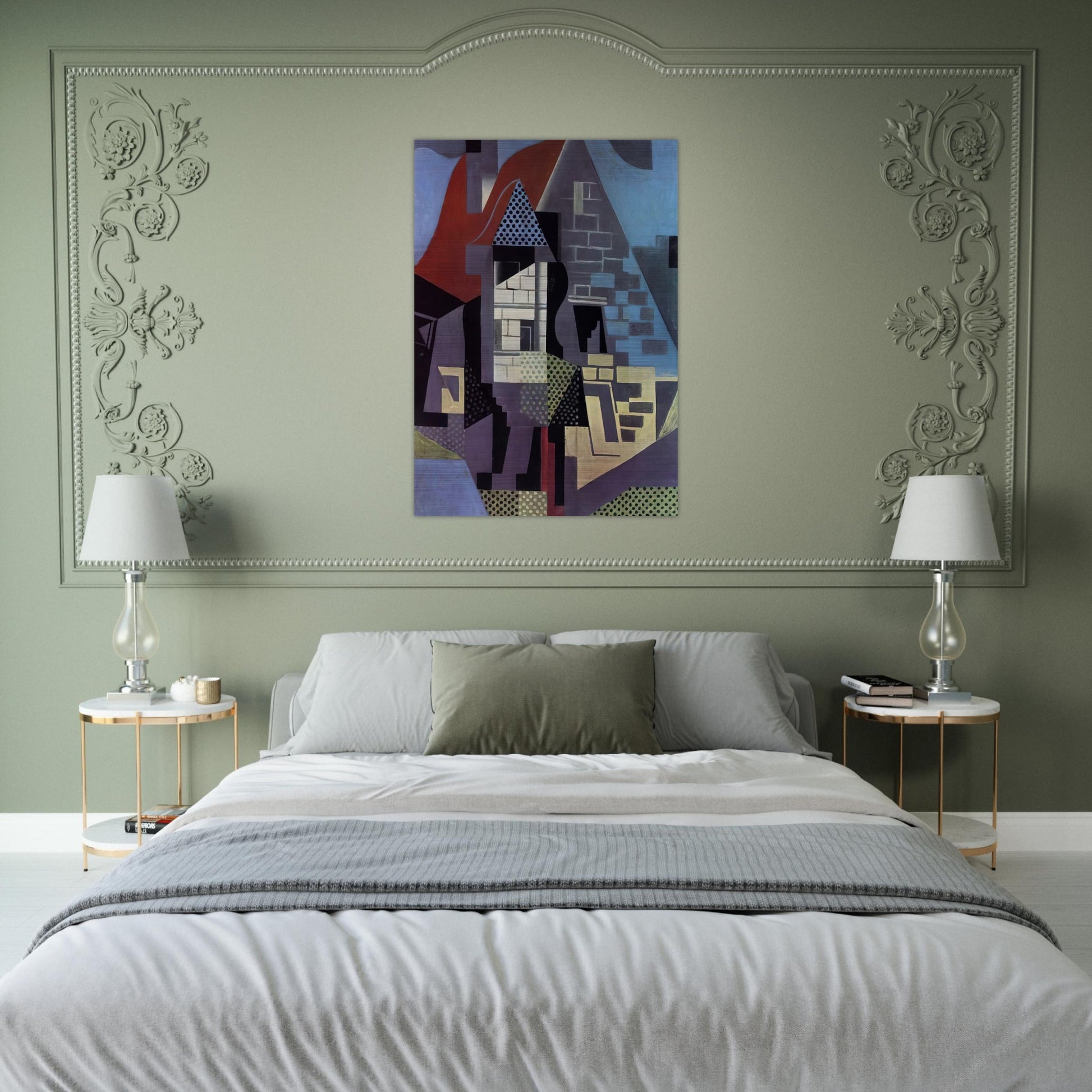 LANDSCAPE AT BEAULIEU - Juan Gris Brushed Aluminum Print - 70x100 cm / 28x40 inches | Juan Gris Aluminum Print | Juan Gris Prints