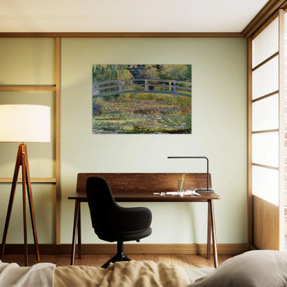 The Japanese Bridge The Water-Lily Pond - claude monet Brushed Aluminum Print - 70x100 cm / 28x40 inches | claude monet Aluminum Print | claude monet Prints