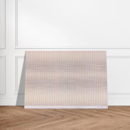 Untitled Pink, Yellow and White - 1980 - Gene Davis Brushed Aluminum Print - 70x100 cm / 28x40 inches | Gene Davis Aluminum Print | Gene Davis Prints