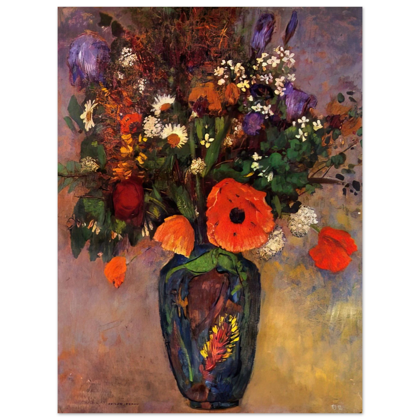 Odilon Redon - VASE DE FLEURS  75x100 cm / 30x40inches Fine Art Poster