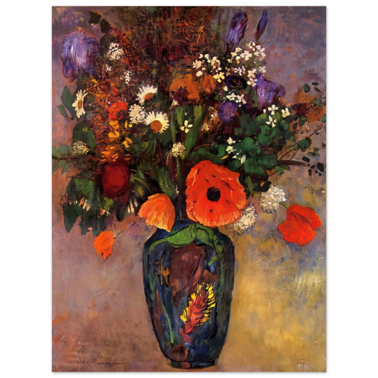 Odilon Redon - VASE DE FLEURS  75x100 cm / 30x40inches Fine Art Poster