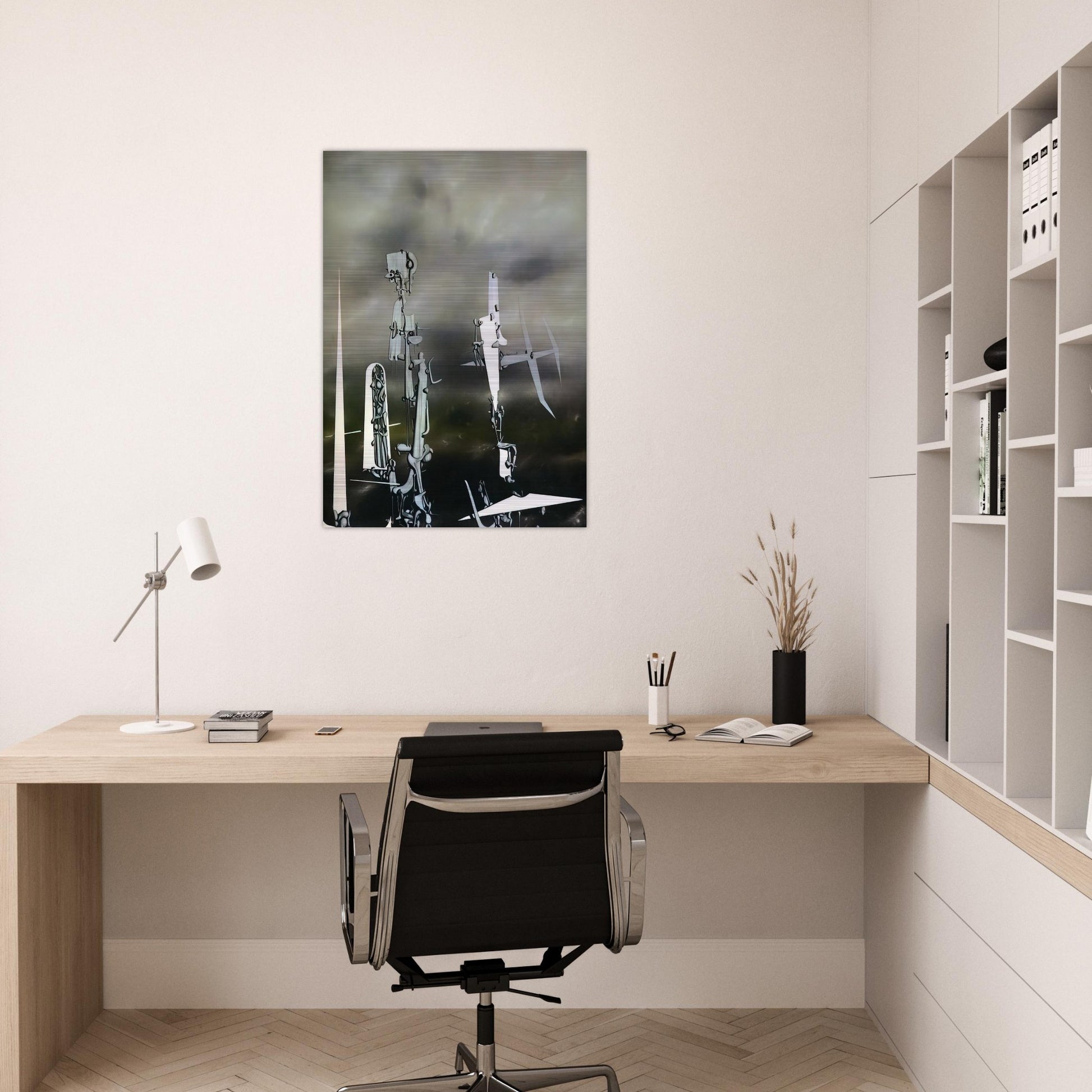 Phantoms - Yves Tanguy Brushed Aluminum Print - 70x100 cm / 28x40 inches | Yves Tanguy Aluminum Print | Yves Tanguy Prints