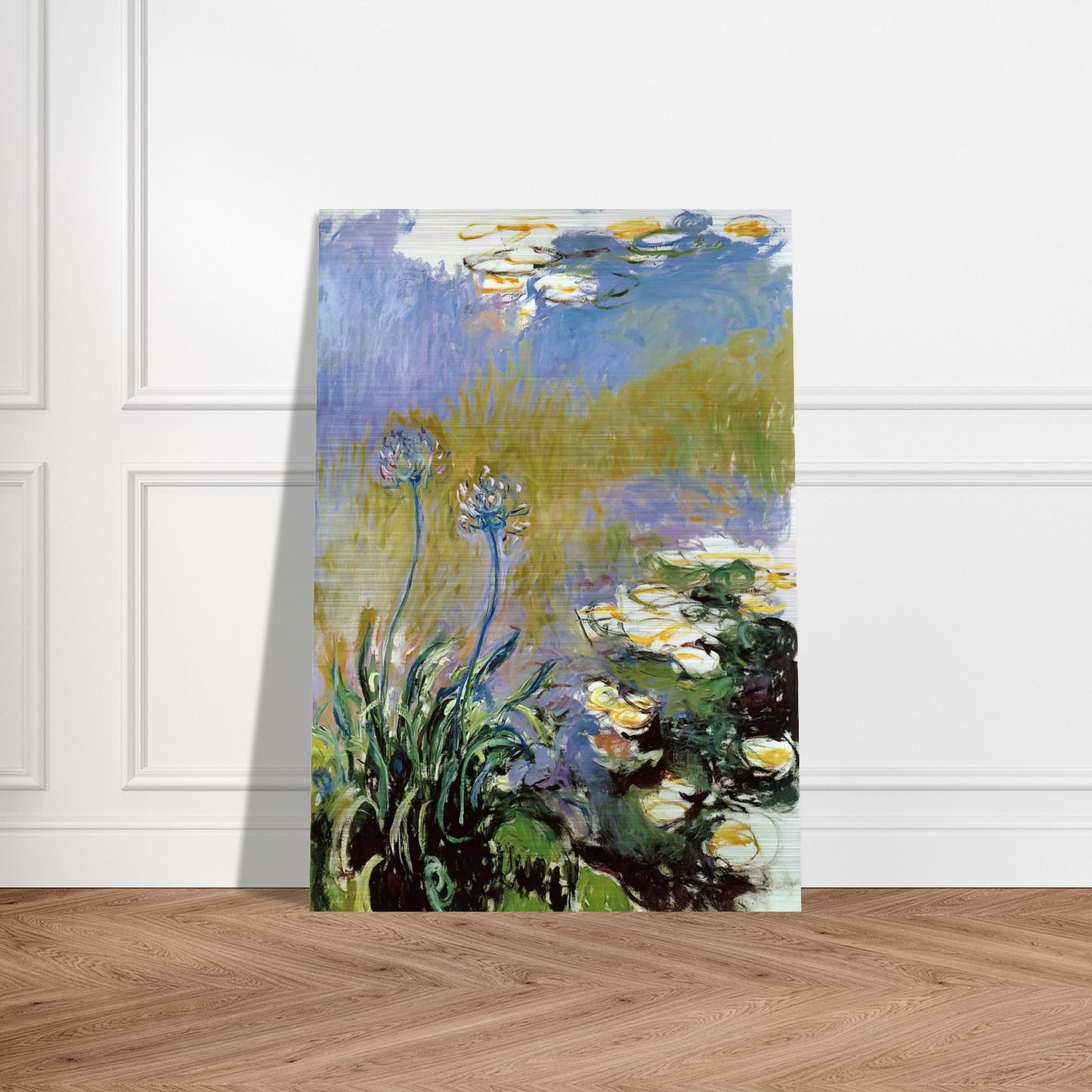 Agapanthus - claude monet Brushed Aluminum Print - 70x100 cm / 28x40 inches | claude monet Aluminum Print | claude monet Prints