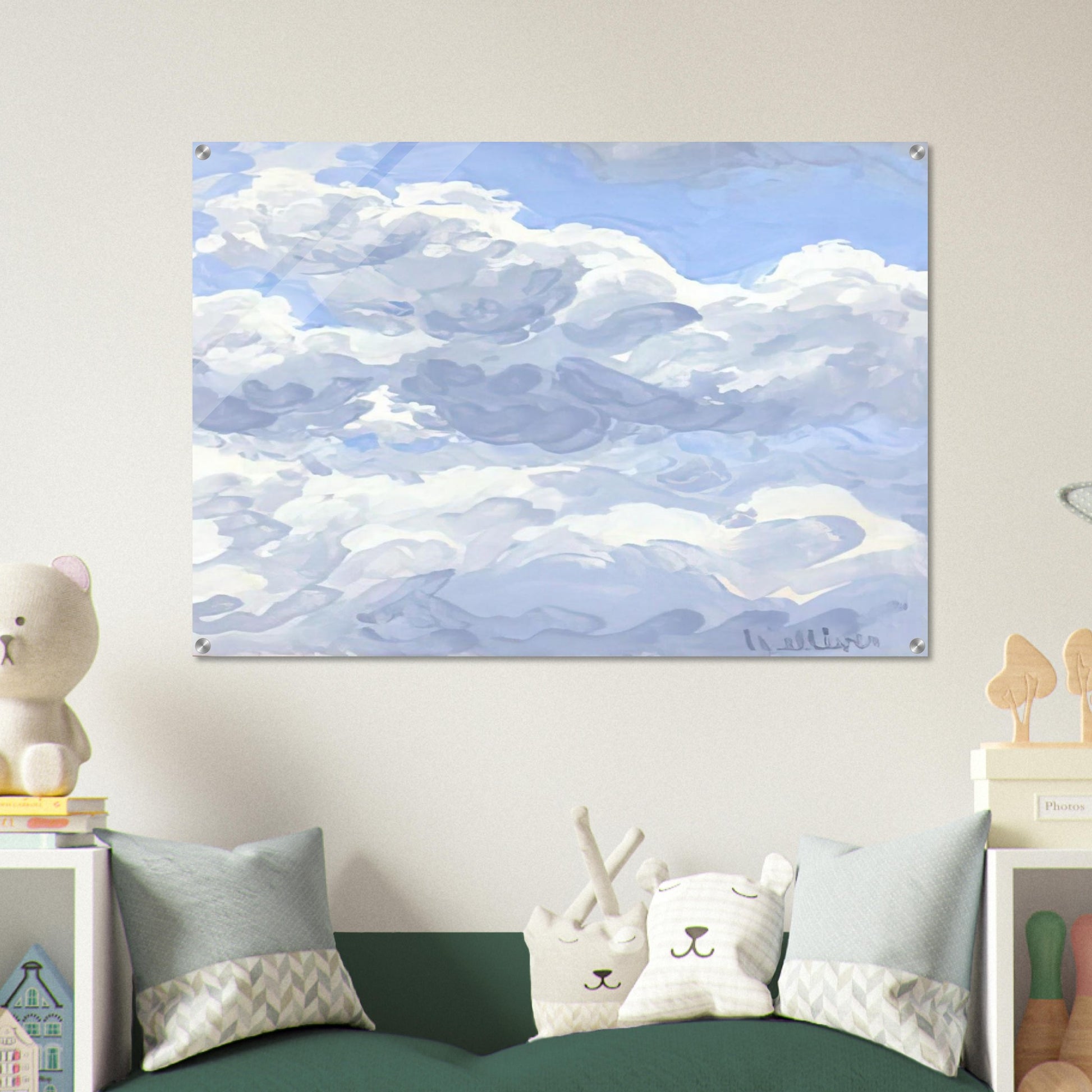 Study for Clouds II - 1979 - Neil Welliver Acrylic Print - 70x100 cm / 28x40″ inches | Neil Welliver Wall Art | Neil Welliver Prints