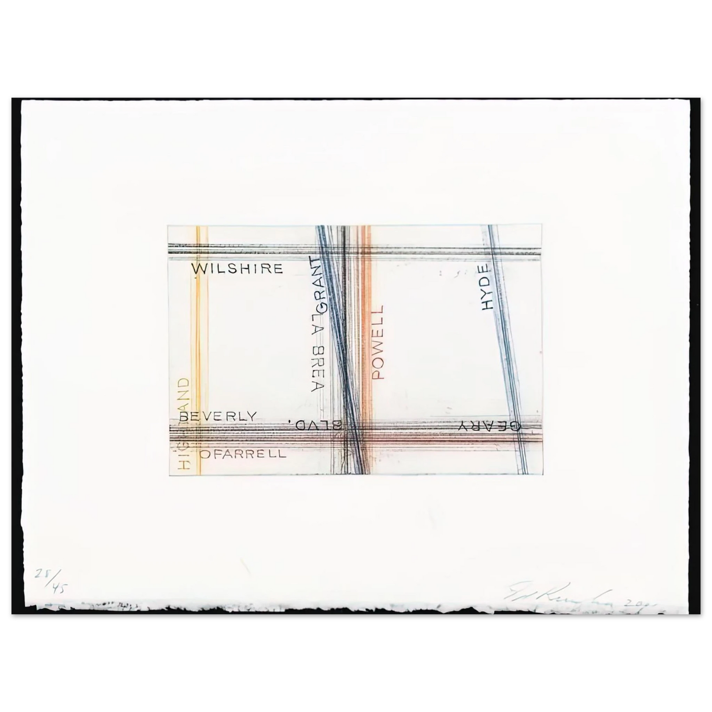 Edward Ruscha - GRANT FROM LOS FRANCISCO SAN ANGELES PORTFOLIO  75x100 cm / 30x40inches Fine Art Poster