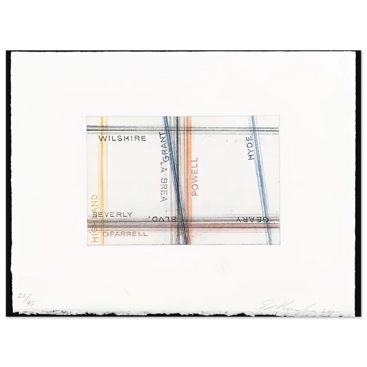Edward Ruscha - GRANT FROM LOS FRANCISCO SAN ANGELES PORTFOLIO  75x100 cm / 30x40inches Fine Art Poster