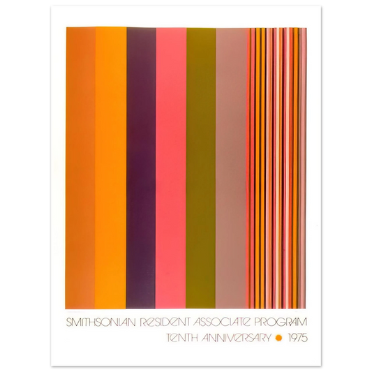Gene Davis - Smithsonian Resident Associate Program Tenth Anniversary Poster - 1975  75x100 cm / 30x40inches Fine Art Poster