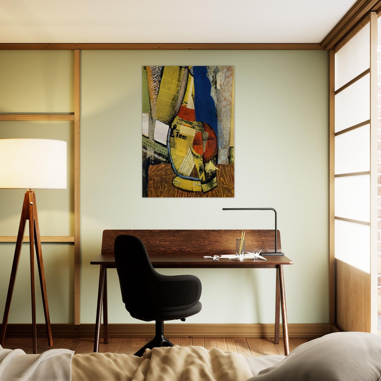 FIASCO E BICCHIERE - Carlo Carra Brushed Aluminum Print - 70x100 cm / 28x40 inches | Carlo Carra Aluminum Print | Carlo Carra Prints