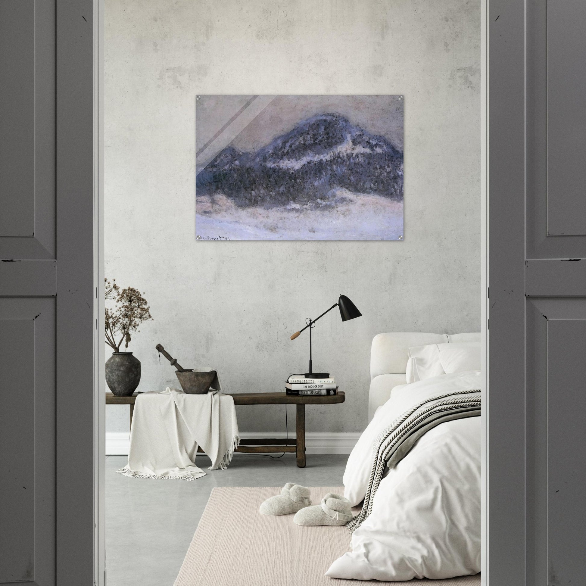 Mount Kolsaas in Misty Weather - claude monet Acrylic Print - 70x100 cm / 28x40″ inches