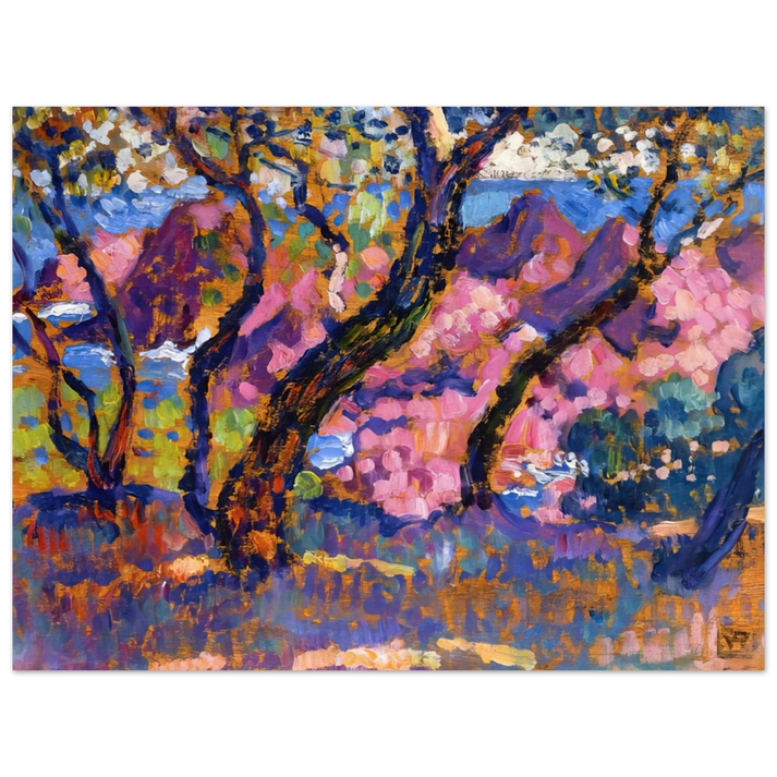 Theo van Rysselberghe - IN THE SHADE OF THE PINES STUDY 1905  75x100 cm / 30x40inches Fine Art Poster