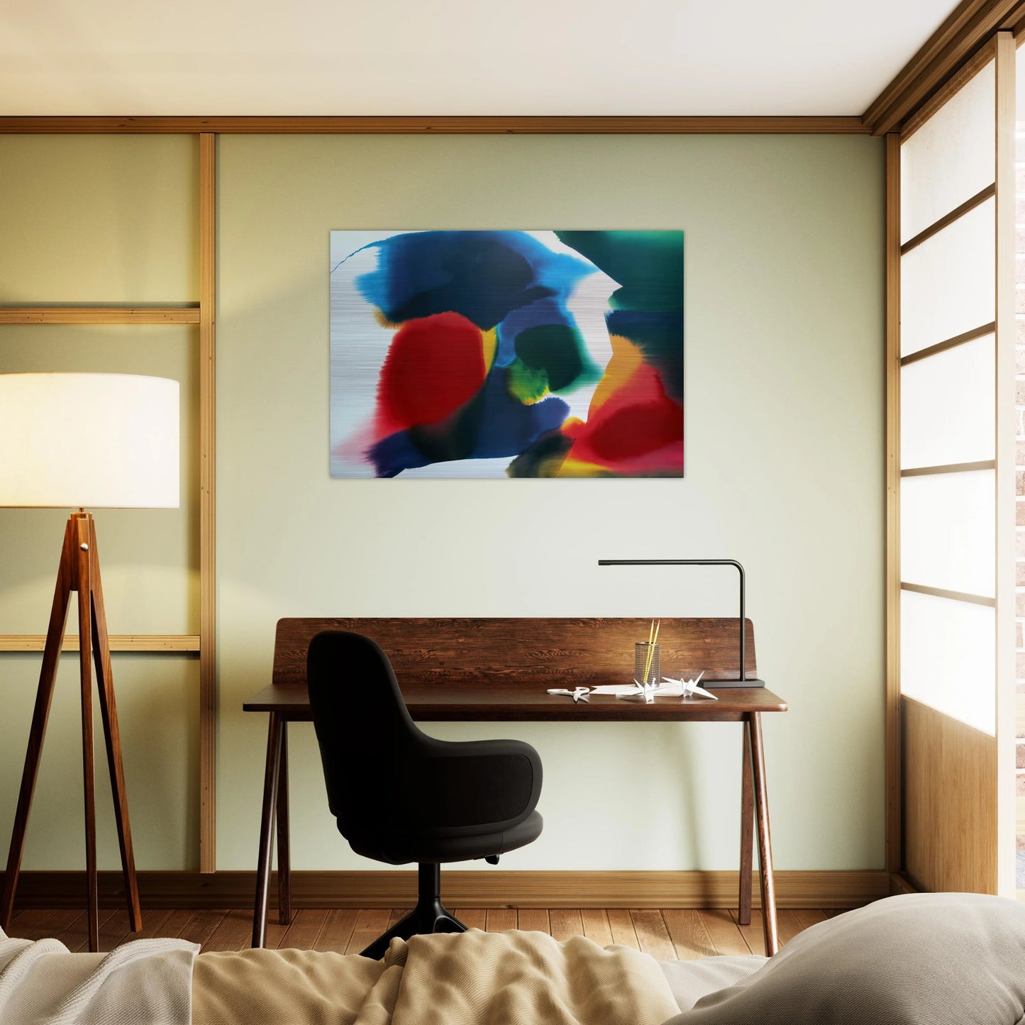 Phenomena Sherman Vortex - 1991 - Paul Jenkins Brushed Aluminum Print - 70x100 cm / 28x40 inches | Paul Jenkins Aluminum Print | Paul Jenkins Prints