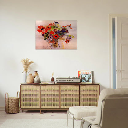 ANEMONES 1953 - Raoul Dufy Brushed Aluminum Print - 70x100 cm / 28x40 inches | Raoul Dufy Aluminum Print | Raoul Dufy Prints